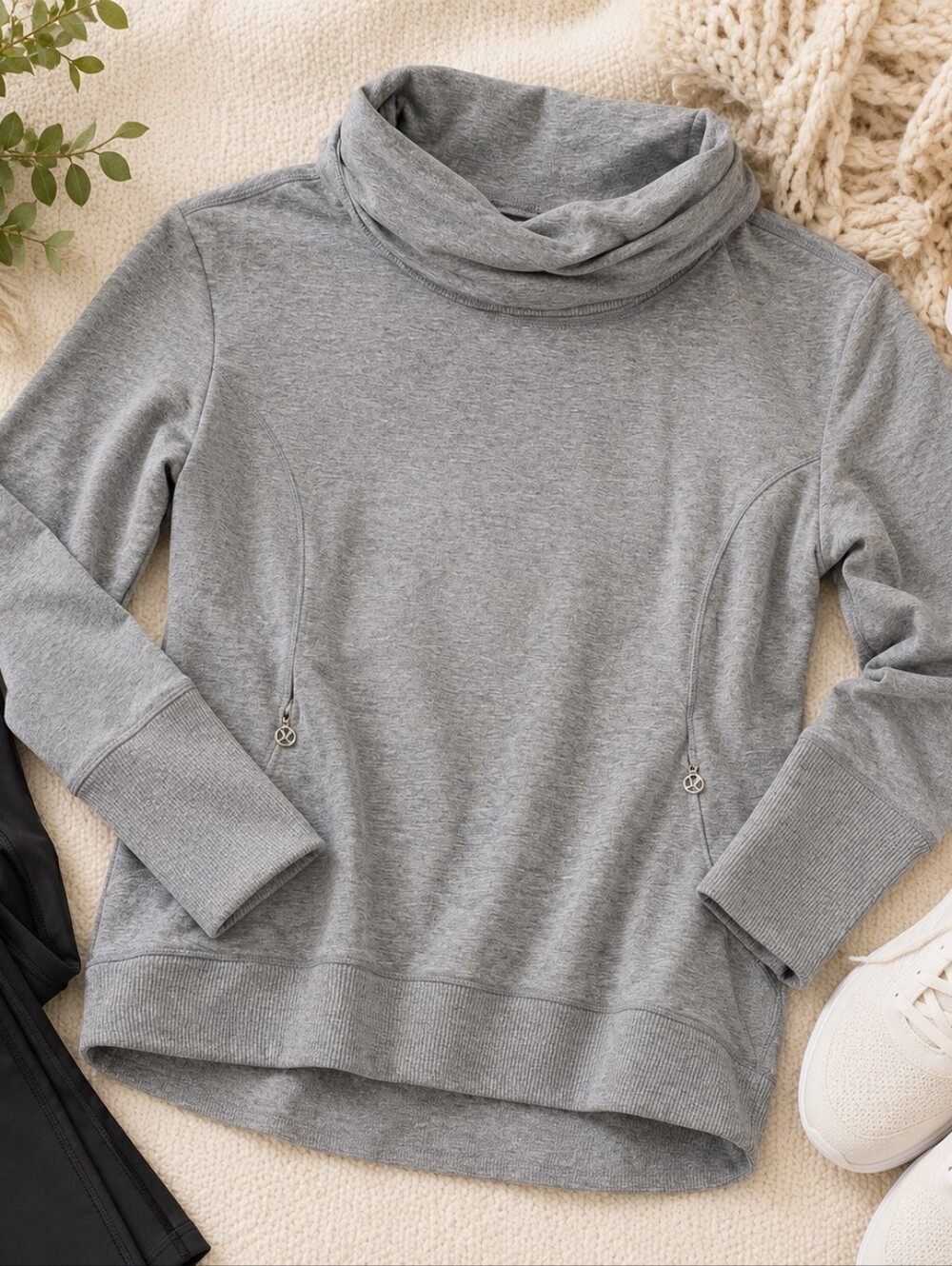 Lululemon Gray Cowl Neck Pullover Sweatshirt  (See Measurements)